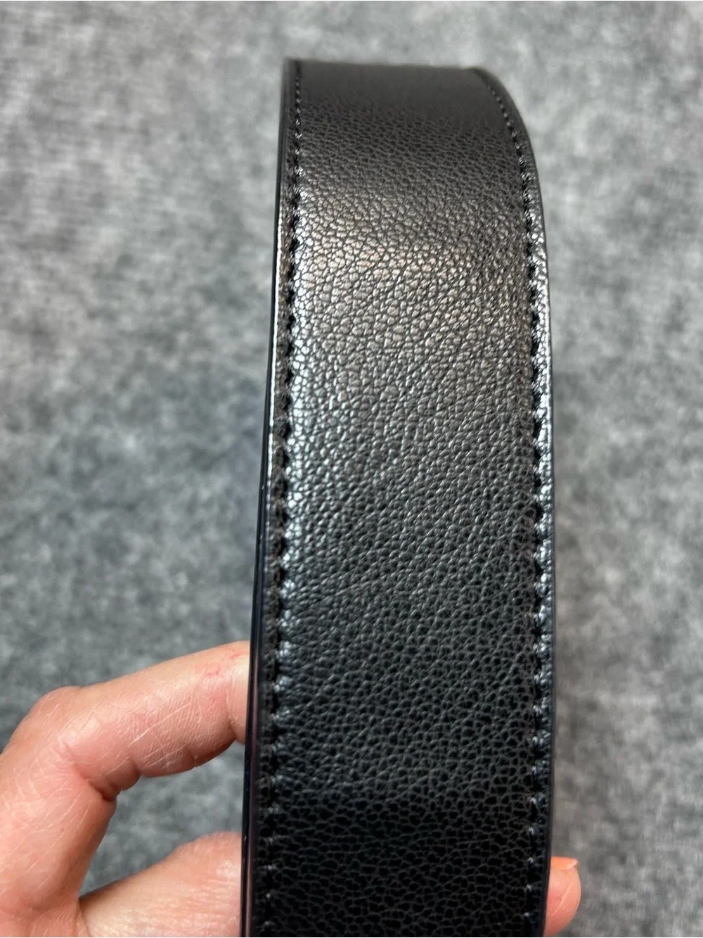 Gucci Black Leather Belt with Gold Double G Buckle